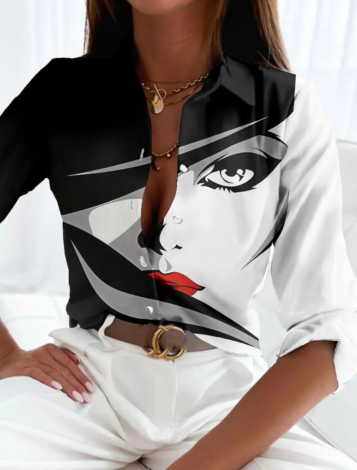 Elysian Chic Lose Bluse