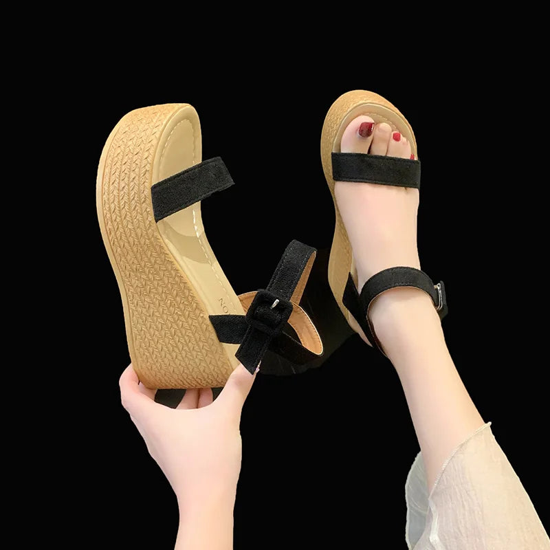 VividVista Summer Wedges
