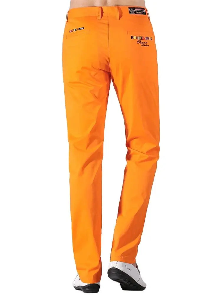 Rafael | Casual stretch pants for men | Orange