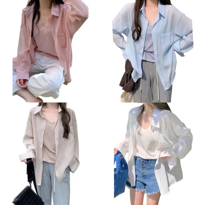 Lumière Mode Ice Silk Sommerhemd