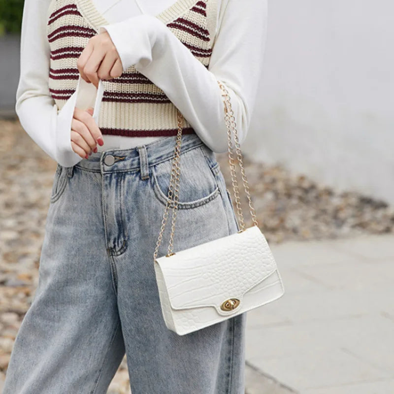 Lumière Chic quadratische Schultertasche