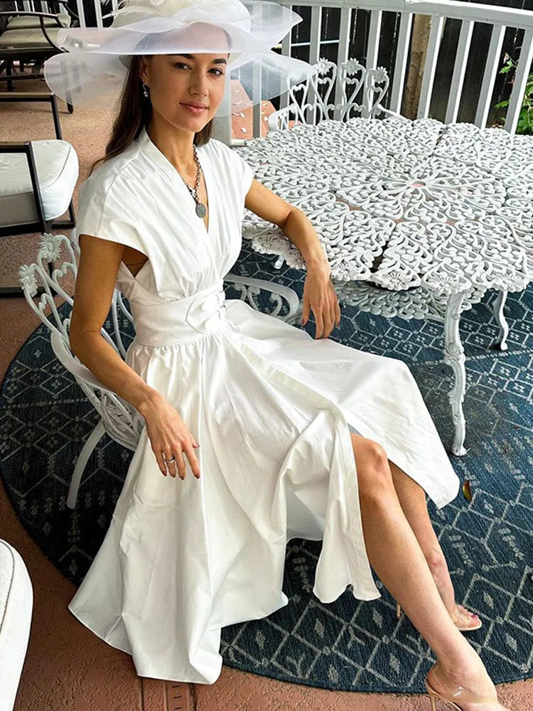 ElegantGlow Vestito da festa bianco
