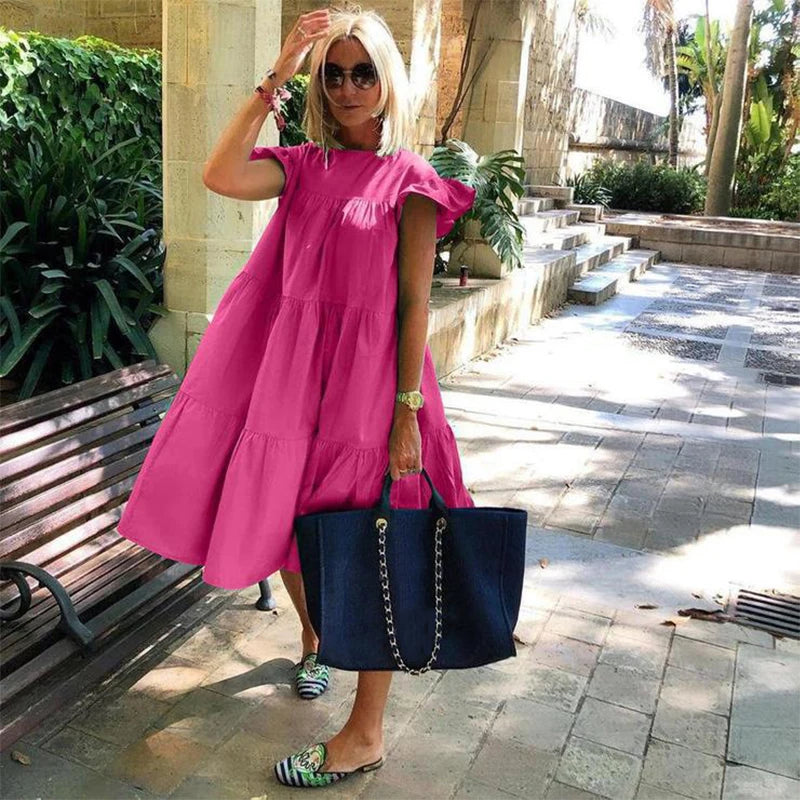 Chic Flower Midi Dress