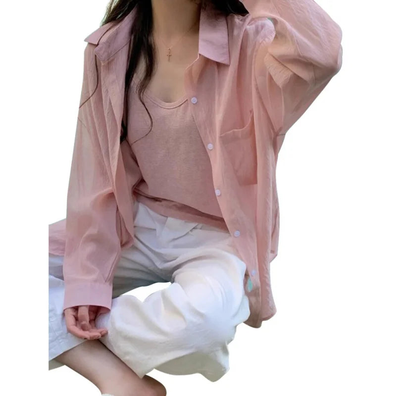 Lumière Mode Ice Silk Sommerhemd