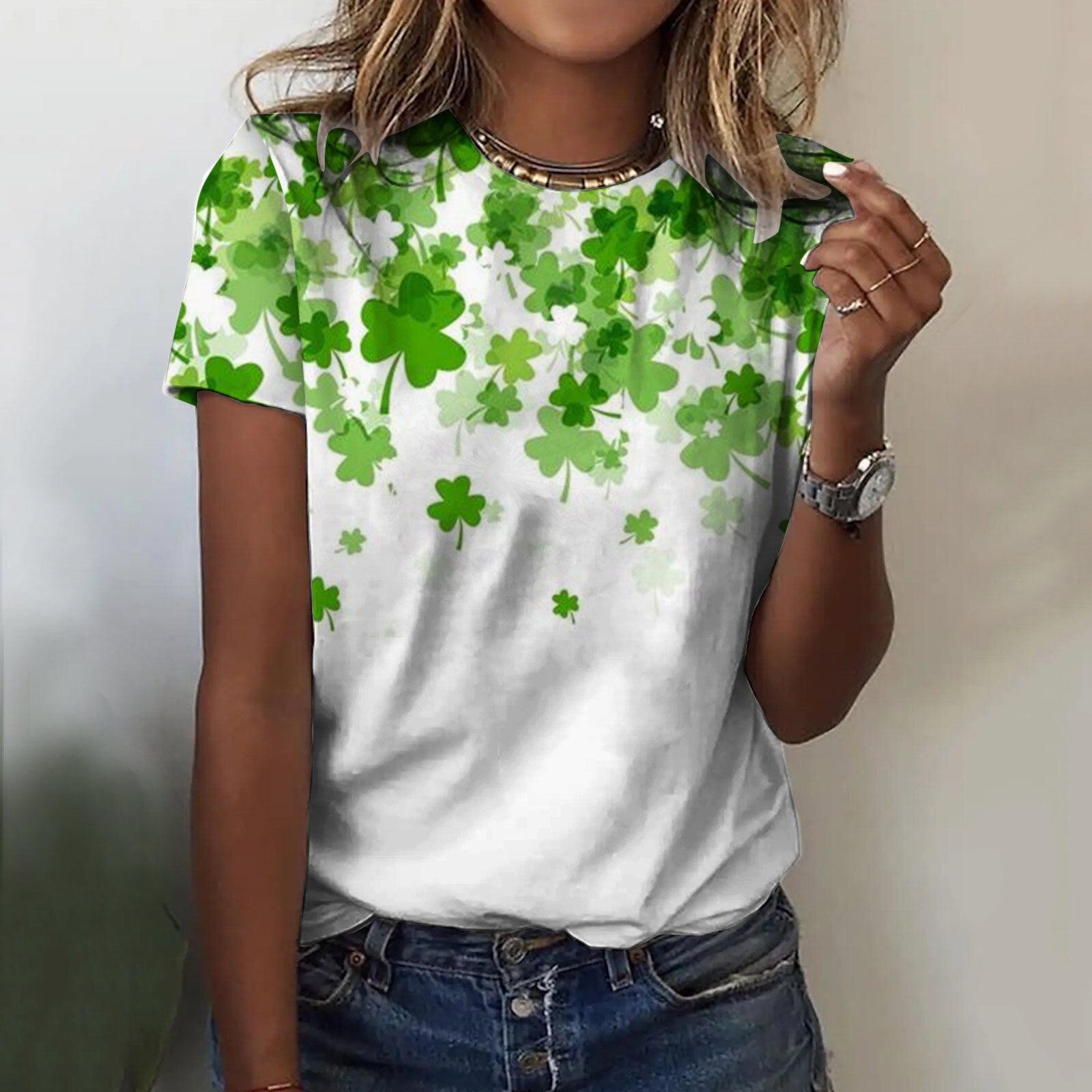 Glimlach & Geluk Kleeblatt T-Shirts