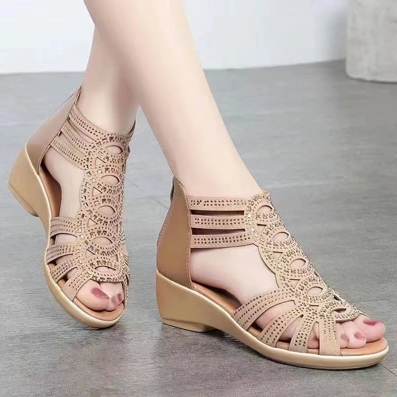 Aurora Belle Summer Wedge Sandals