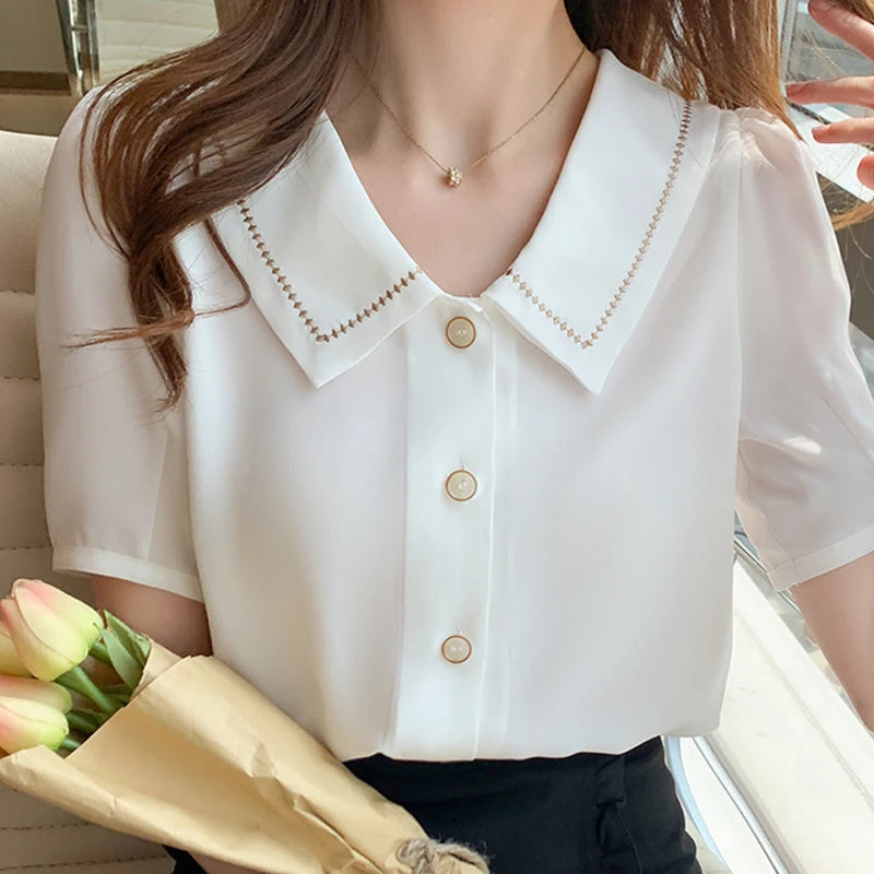 SummerLuxe Chiffonbluse