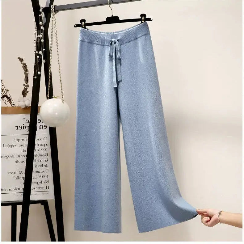 Frankfurt | Dames Oversized Gebreide Broek | Zwart
