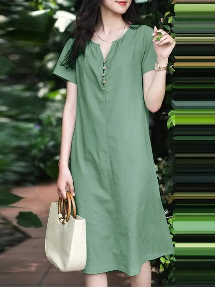 Zanzea Elegant Cotton Sundress