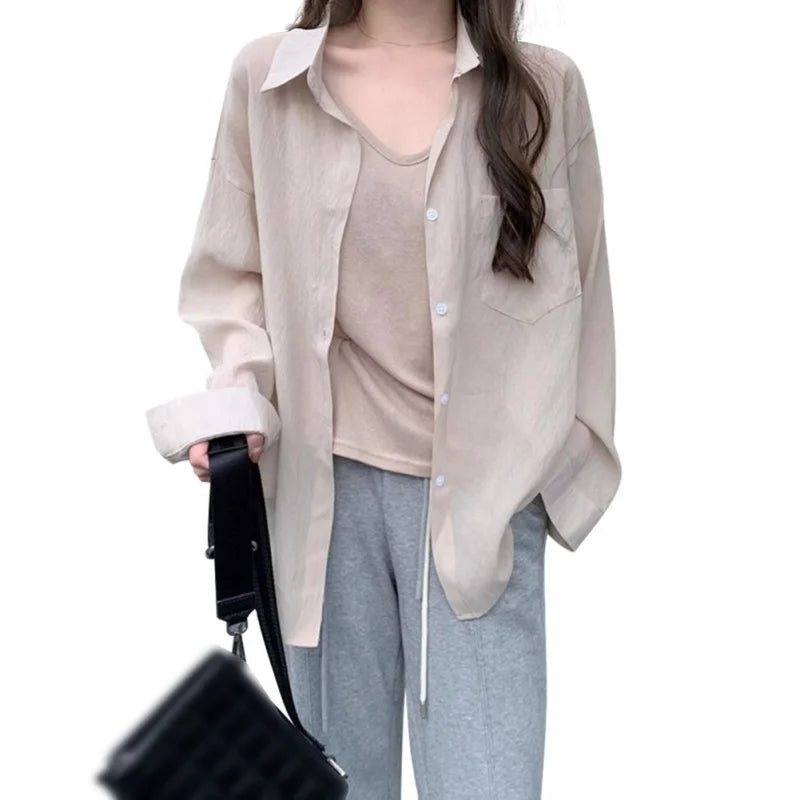 Lumière Mode Ice Silk Sommerhemd