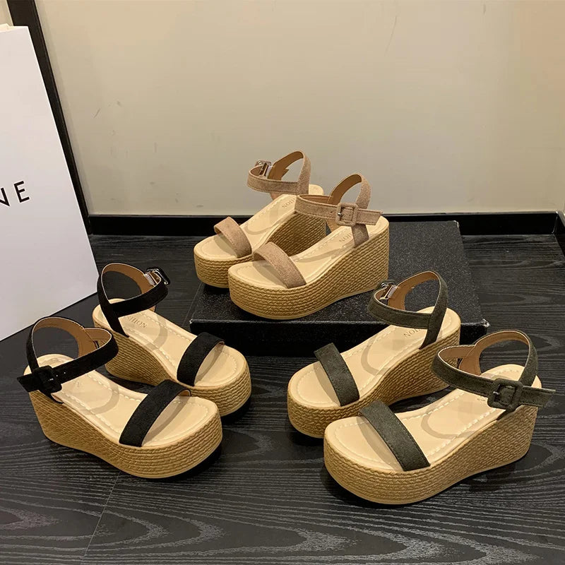 VividVista Summer Wedges