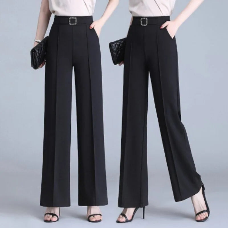 Elysia Couture Airy Ice Silk Cropped Pants