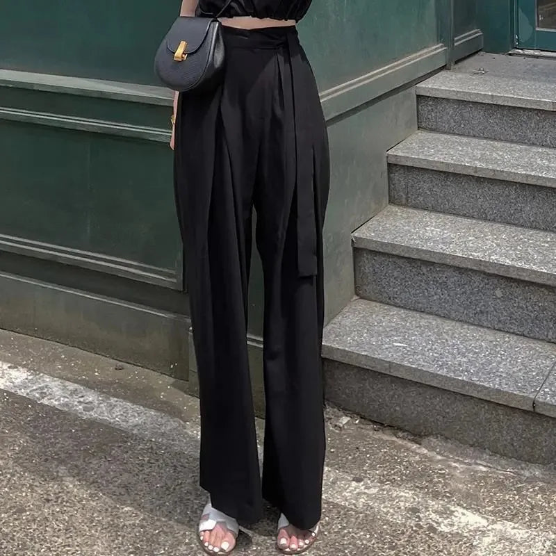 Saraya Elegant Lace Pleated Pants