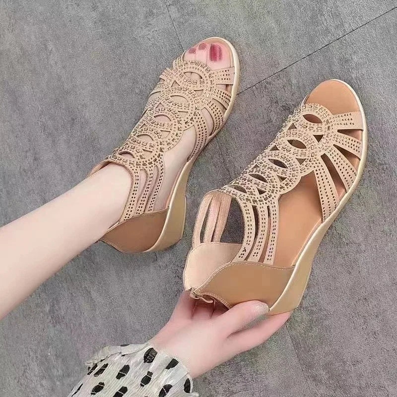 Aurora Belle Summer Wedge Sandals