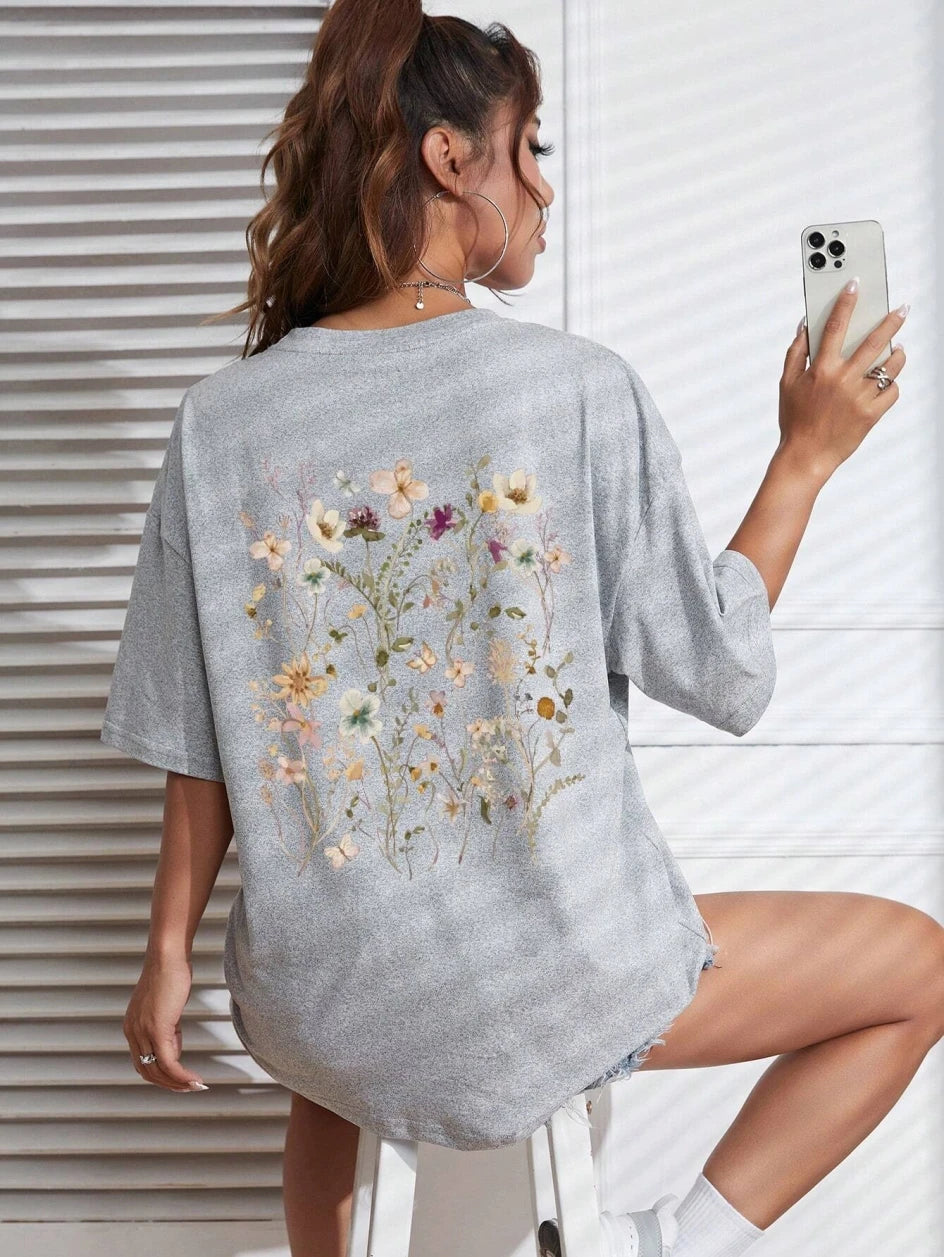 LuxeLente T-shirt con stampa floreale