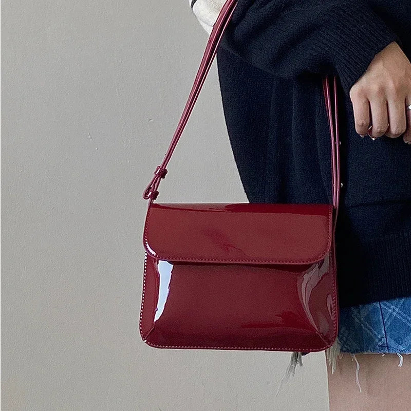 Elegant Chic Red Shoulder Bag