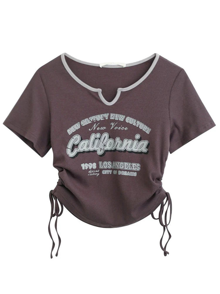 Zenith Retro Buchstaben Crop Top
