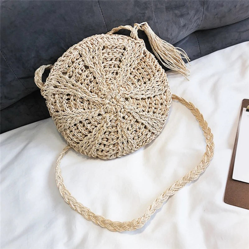 ChicWaves Borsa a Spalla in Rattan