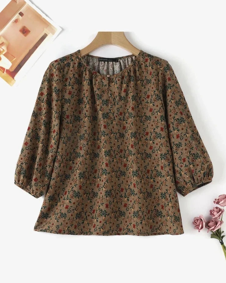 BohoChic Blumenmuster Tunika Top