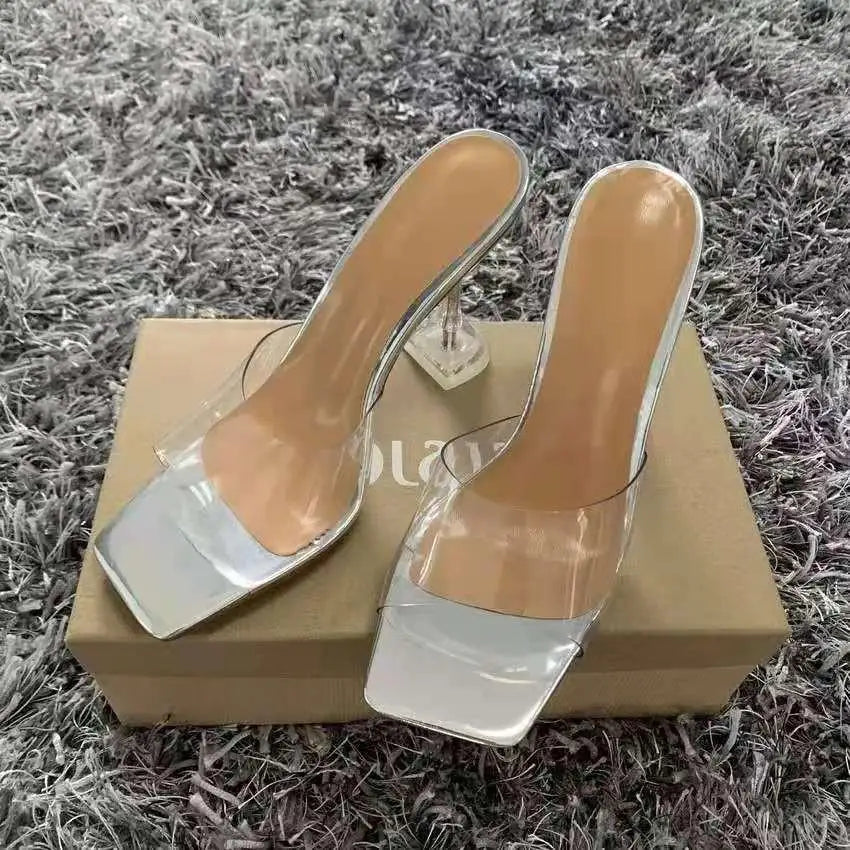 GlamourSteps transparente Sandalen
