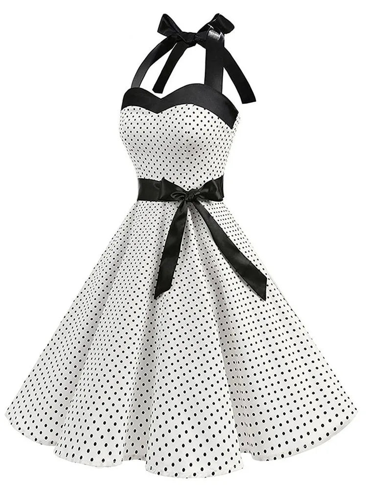 Raggio di sole Retro Charme Abito estivo a pois