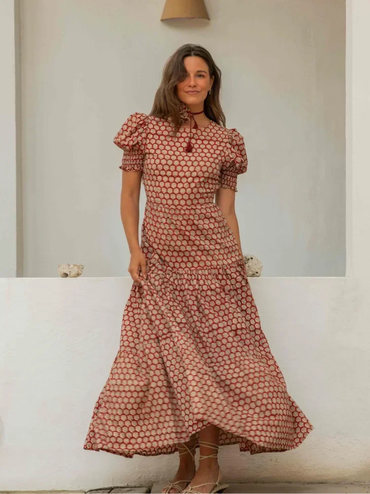 Sunset Elegance Vintage Dress