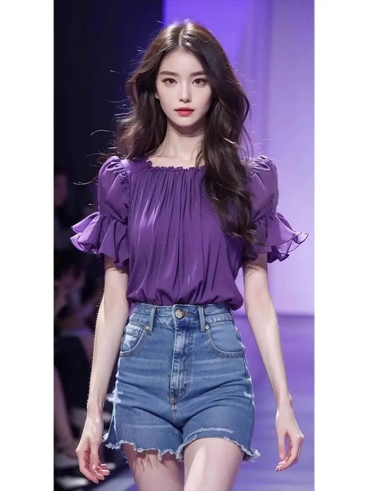VividDream Purple Chic Summer Top