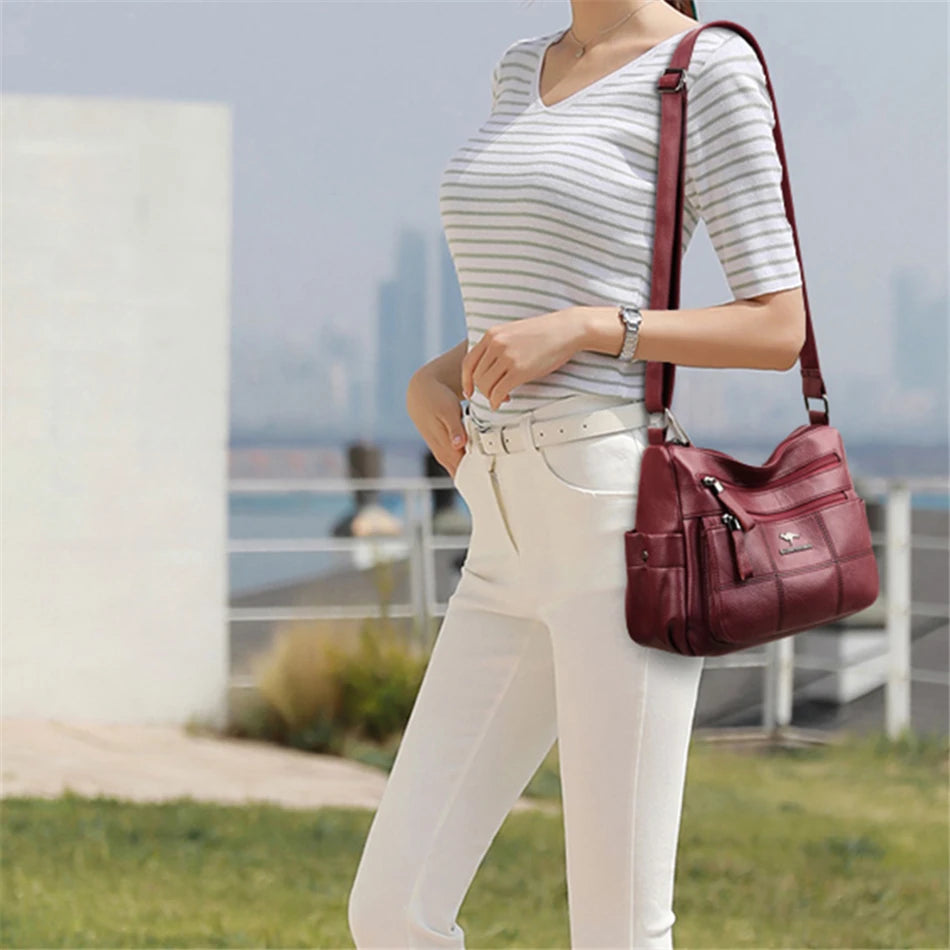 Eleganza Borsa a Spalla in Pelle