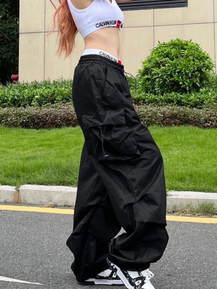 Parachute Black Pants by BlackWave