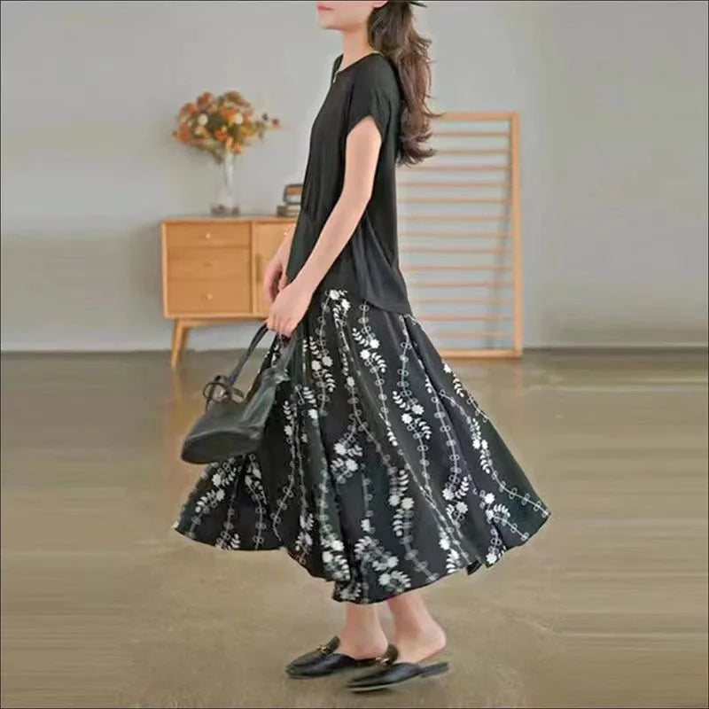 Silver Aura Summer Skirt