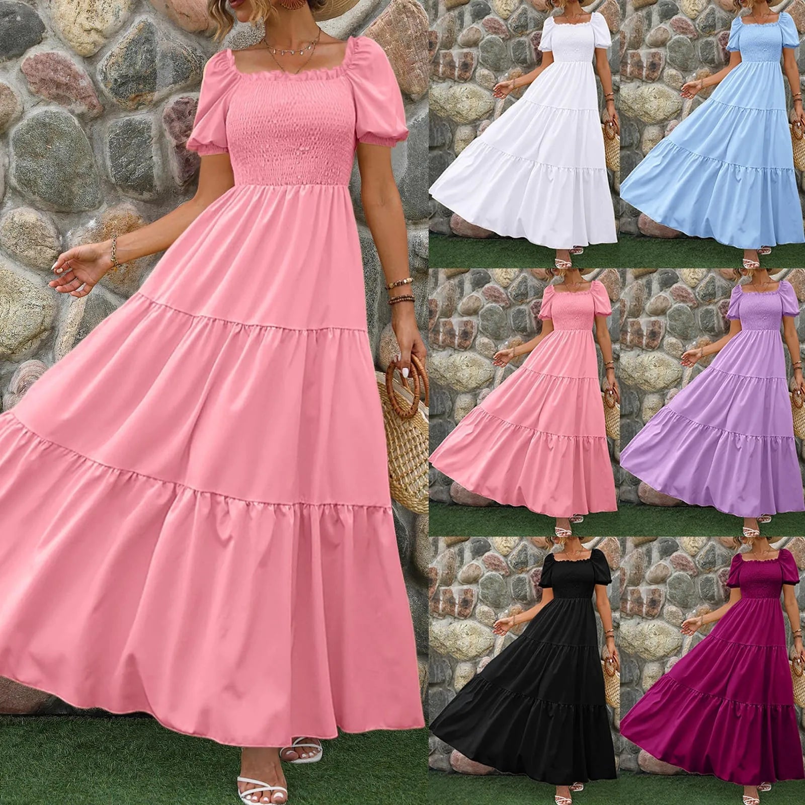 Luzara Lila Maxi Vestito