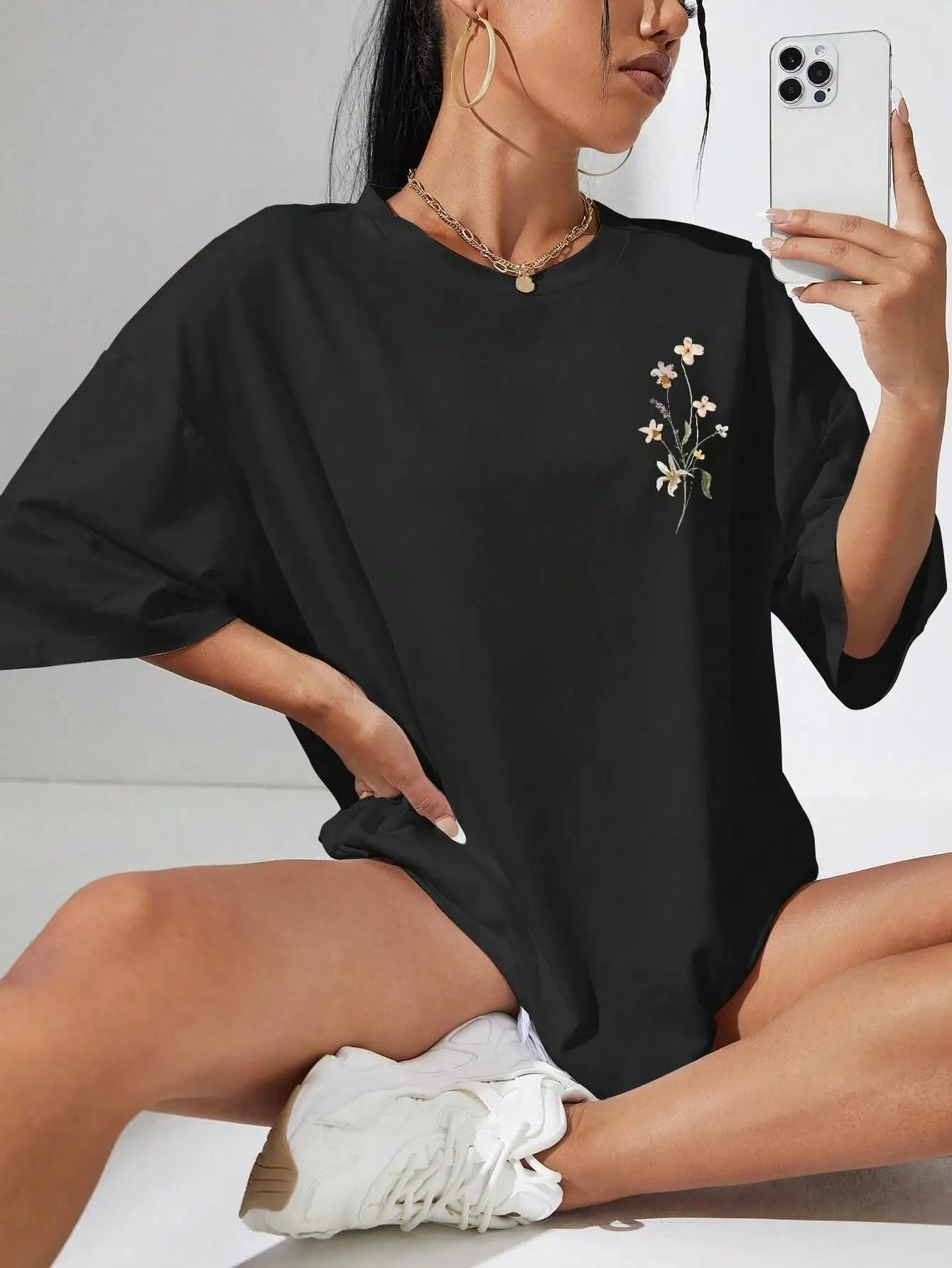 LuxeLente T-shirt con stampa floreale