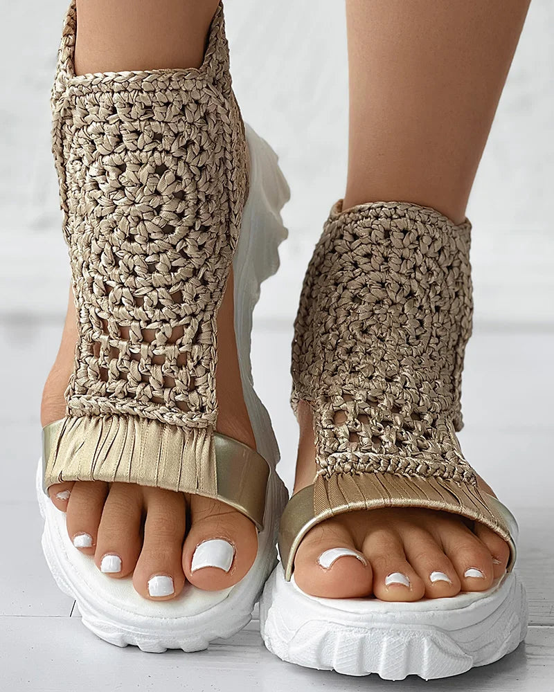Trendy Tint Golden Summer Glow Sandals