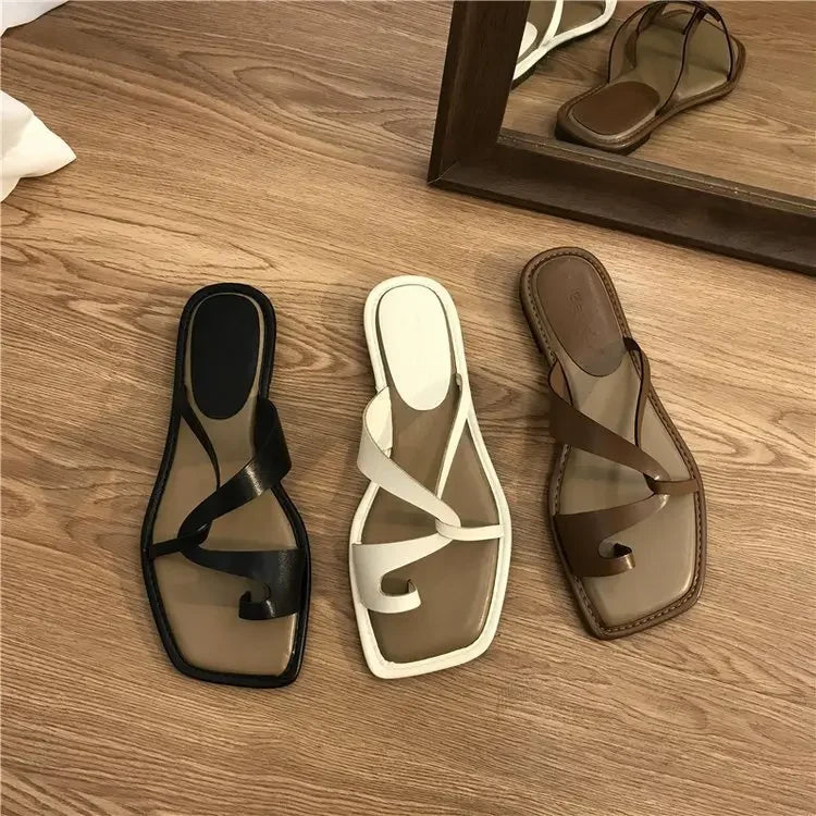 Summer Women's Sandals with Toe Clip