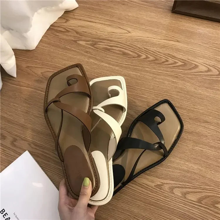 Summer Women's Sandals with Toe Clip