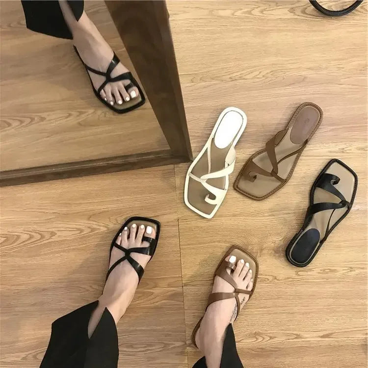 Summer Women's Sandals with Toe Clip