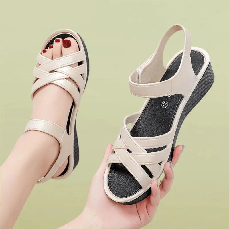 Sandali Casual Platform Celeste Per Donna