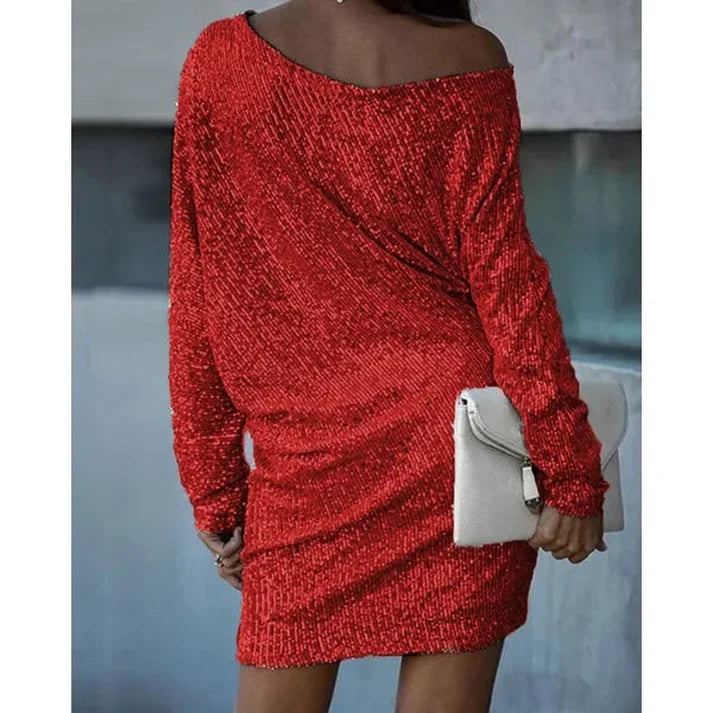 Sara | Glamoureuze off-shoulder minijurk