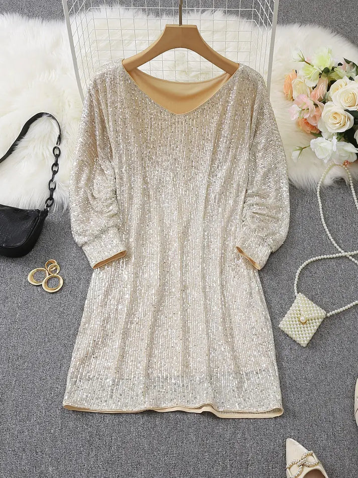 Sara | Glamoureuze off-shoulder minijurk