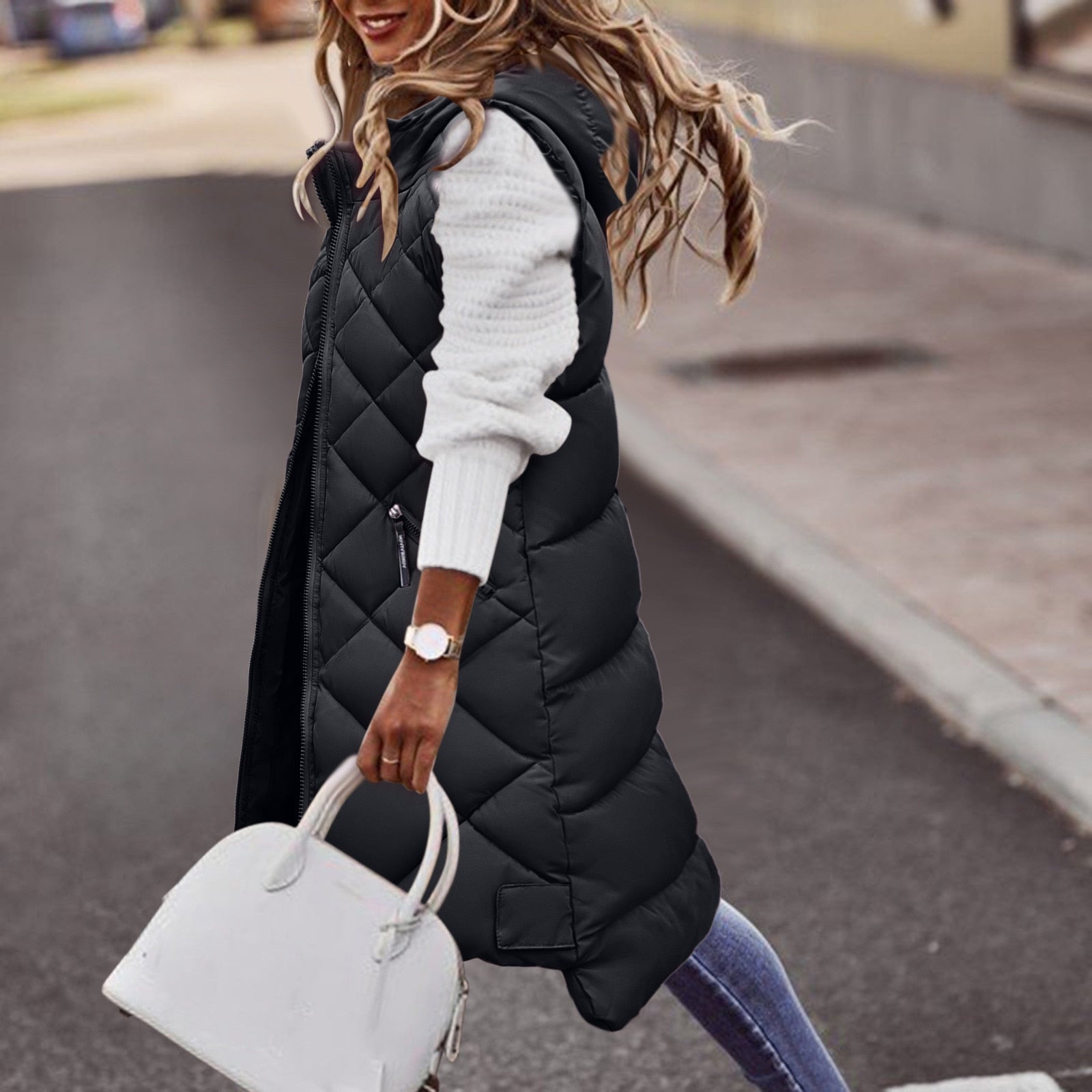Sara | Stijlvol en warm Long Hooded Vest
