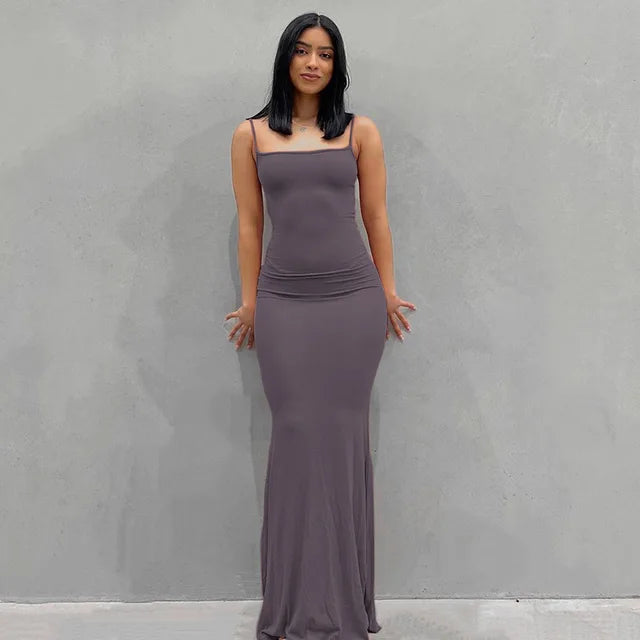 Satijnen Backless Maxi Jurk