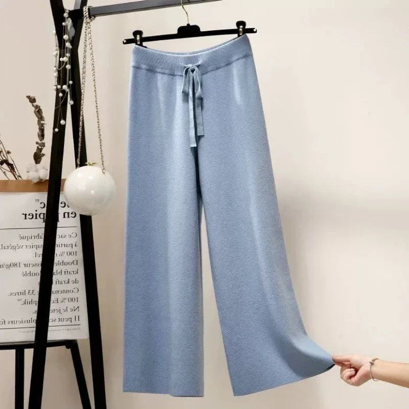 Frankfurt | Dames Oversized Gebreide Broek | Zwart