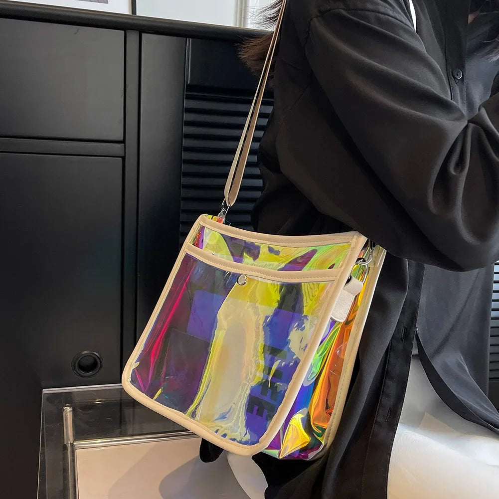 TrendZ Borsa a Tracolla Laser Colorata Illusoria