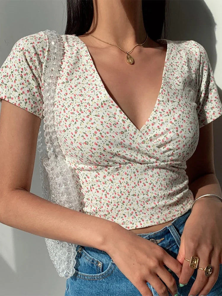 Sunshine Style Summer Flowers Top