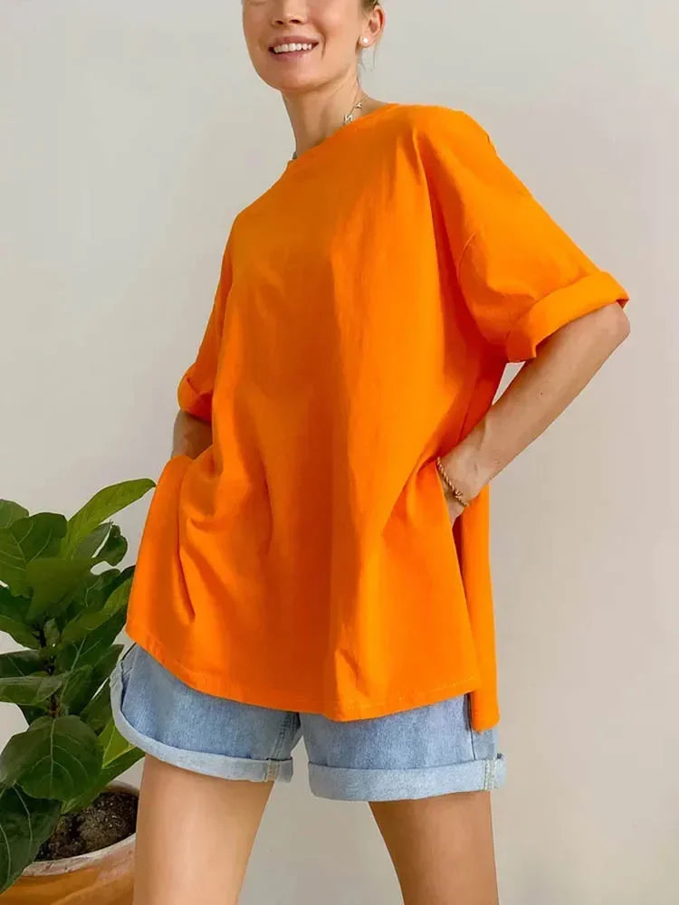 Lotte | Damen Freizeit T-Shirt | Orange