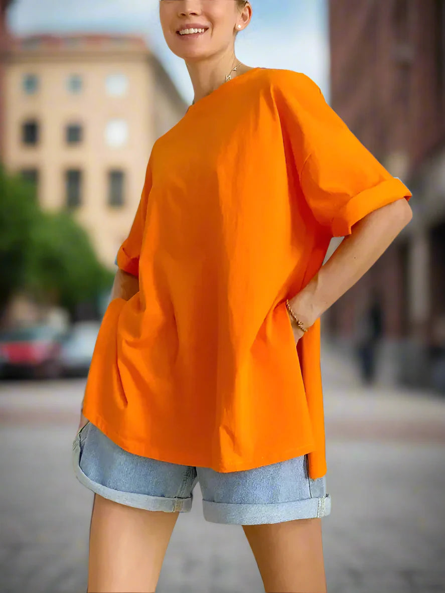 Lotte | Damen Freizeit T-Shirt | Orange