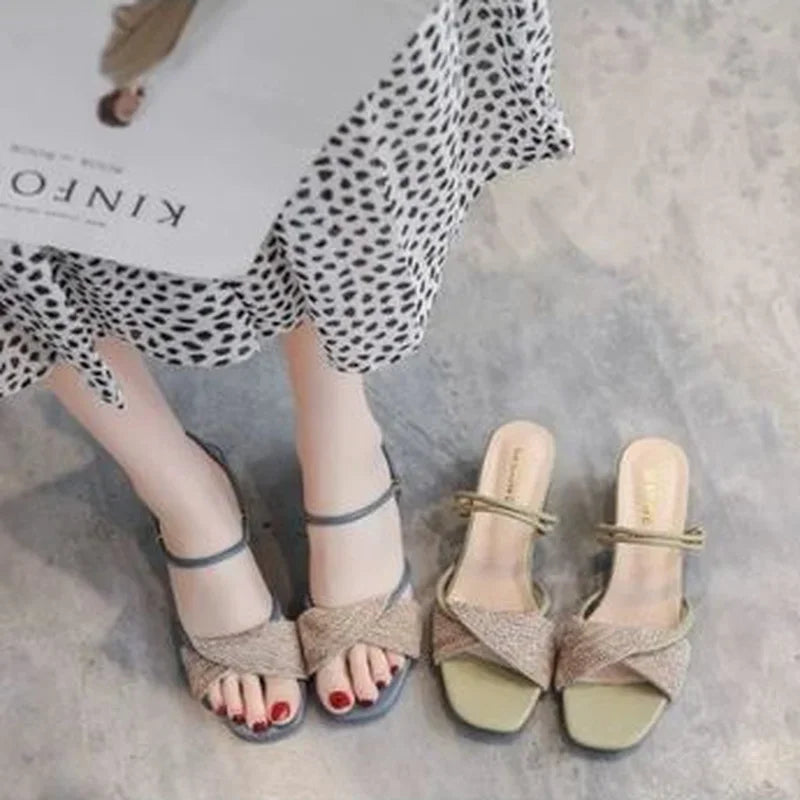 Chic Blockabsatz Sandalen