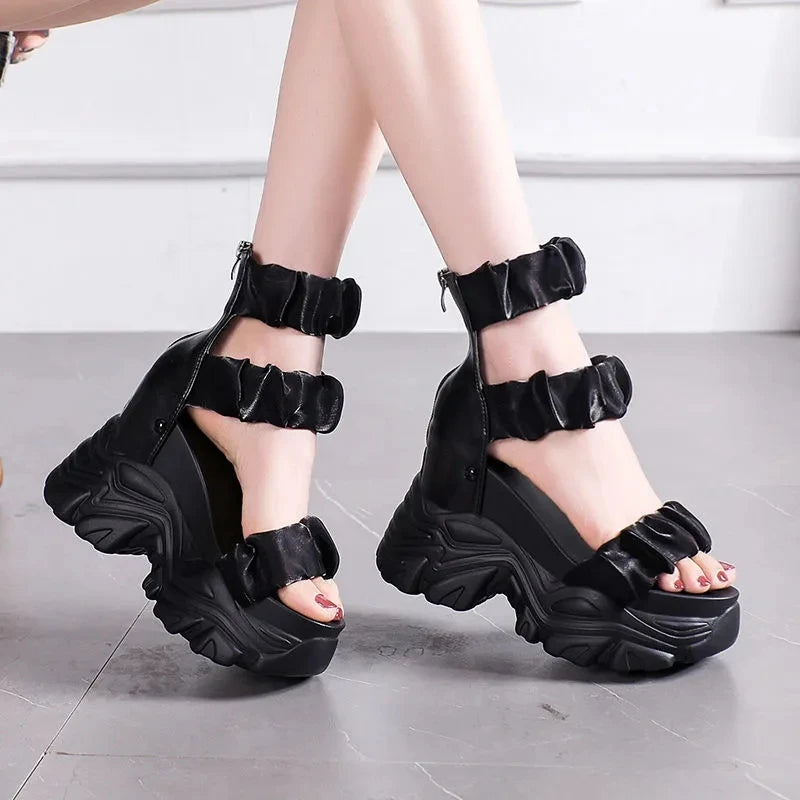 SummerGlow Red Sandals