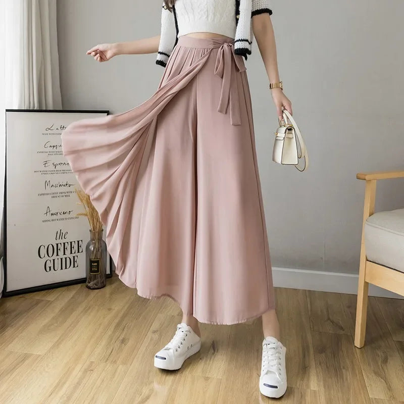 HorizonElegance Summer Chiffon Pants