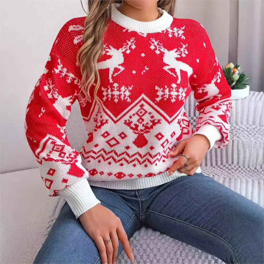 Kerst gestrickter Pullover für Damen von WinterCharm